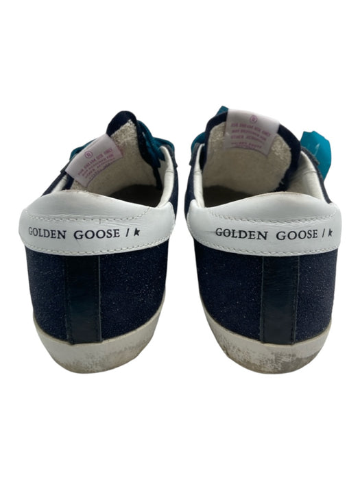 Golden Goose Shoe Size 37 Navy Green & White Leather round toe lace up Sneakers Navy Green & White / 37