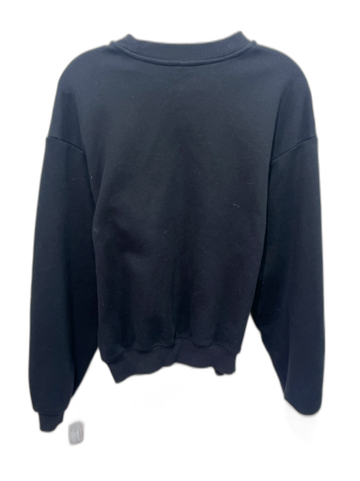 SKIMS Size L Black Cotton Crew Neck Long Sleeve Sweatshirt Black / L