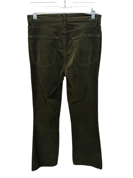 Frame Size 26 Dark Green Cotton Corduroy Crop Mini Boot Jeans Dark Green / 26