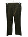 Frame Size 26 Dark Green Cotton Corduroy Crop Mini Boot Jeans Dark Green / 26