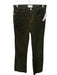 Frame Size 26 Dark Green Cotton Corduroy Crop Mini Boot Jeans Dark Green / 26