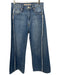 Hudson Size 26 Medium Wash & White Cotton Denim Frayed High Rise Wide Leg Jeans Medium Wash & White / 26