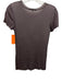Beautiful People Size L Taupe Gray Tencel Short Sleeve Raw Hem T Shirt Top Taupe Gray / L