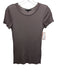 Beautiful People Size L Taupe Gray Tencel Short Sleeve Raw Hem T Shirt Top Taupe Gray / L