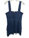 Amanda Uprichard Size M Dark Wash Cotton Denim Sleeveless Front Zip Dress Dark Wash / M