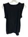 Cinq a Sept Size XS Black Silk Scalloped Cap Sleeve Top Black / XS