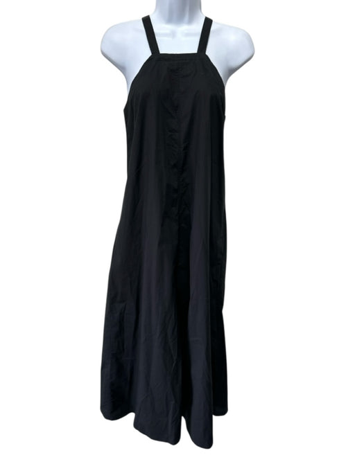 Foemina Size 8 Black Cotton Sleeveless Maxi Tent Style Dress Black / 8