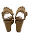 Jimmy Choo Shoe Size 37.5 Brown & Beige Suede Espadrille Platform Wedge Sandals Brown & Beige / 37.5