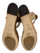 Jimmy Choo Shoe Size 37.5 Brown & Beige Suede Espadrille Platform Wedge Sandals Brown & Beige / 37.5