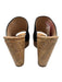 Stuart Weitzman Shoe Size 7 Black & Beige Suede & Cork open toe Wedge Sandals Black & Beige / 7