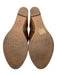 Stuart Weitzman Shoe Size 7 Brown, Black & Beige Leather & Cork Peep Toe Sandals Brown, Black & Beige / 7