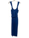 Farm Rio Size S Blue Linen Blend Sweetheart Neckline Back Zip Jumpsuit Blue / S