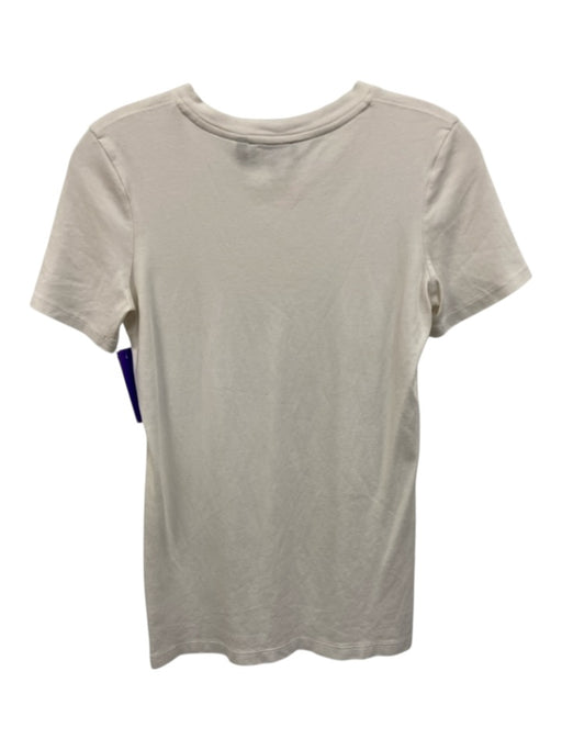 Theory Size S White Cotton Crew Neck Short Sleeve Top White / S