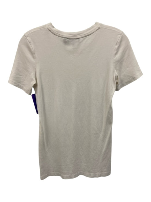 Theory Size S White Cotton Crew Neck Short Sleeve Top White / S