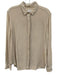 Closed Size S Blush Pink Cotton Collar Neck Button Down Crinkled Long Sleeve Top Blush Pink / S