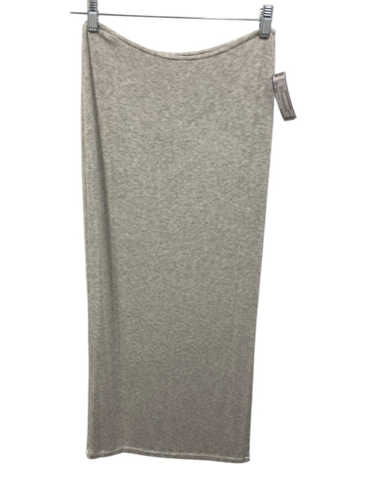 Beautiful People Size S/P Light Gray Modal Blend Crew Neck Loose Fit Skirt Set Light Gray / S/P