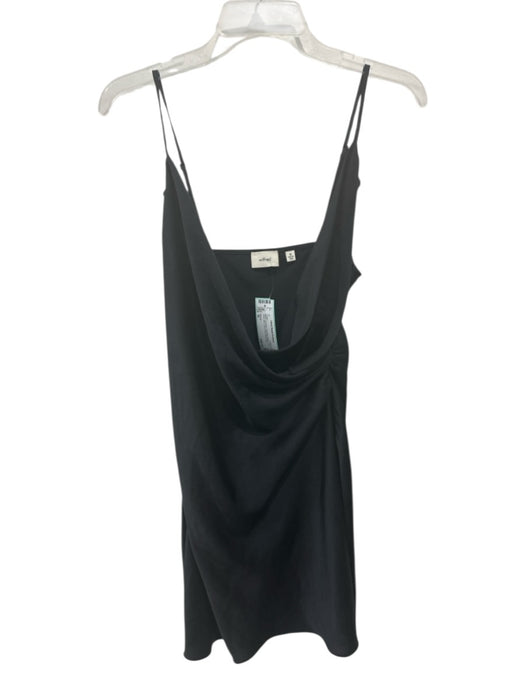 Wilfred Size M Black Polyester Adjustable Strap Cowl Neck Mini Cross Front Dress Black / M