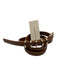 Anthropologie Tan Leather Patent Narrow Belts Tan / S