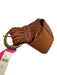 Anthropologie Tan Leather Woven Detail Belts Tan / XS/S