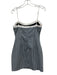 Zara Size M Navy Blue & White Cotton Gingham Tie Detail Dress Navy Blue & White / M