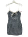 Zara Size M Navy Blue & White Cotton Gingham Tie Detail Dress Navy Blue & White / M