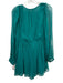 Anthropologie Size S Teal Viscose Long Sleeve Romper Teal / S