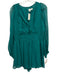 Anthropologie Size S Teal Viscose Long Sleeve Romper Teal / S