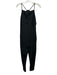 Free People Movement Size L Black Polyester Sleeveless Jumpsuit Black / L