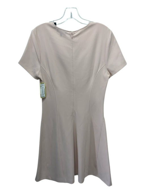 Theory Size 6 Blush Print Triacetate Blend Short Sleeve Back Zip Dress Blush Print / 6