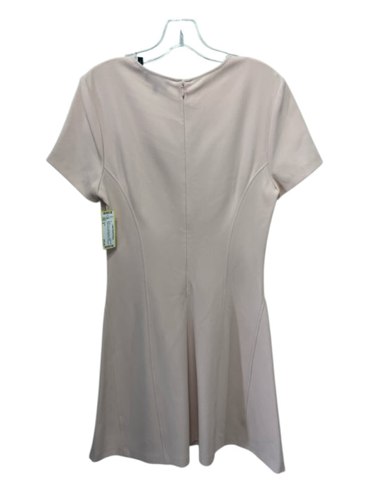 Theory Size 6 Blush Print Triacetate Blend Short Sleeve Back Zip Dress Blush Print / 6