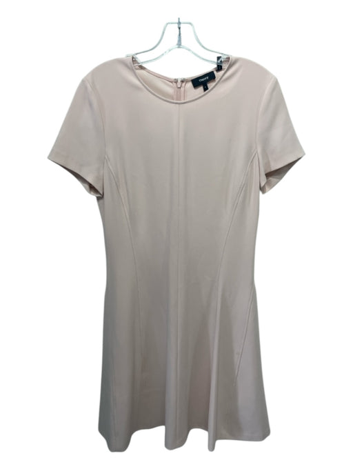 Theory Size 6 Blush Print Triacetate Blend Short Sleeve Back Zip Dress Blush Print / 6