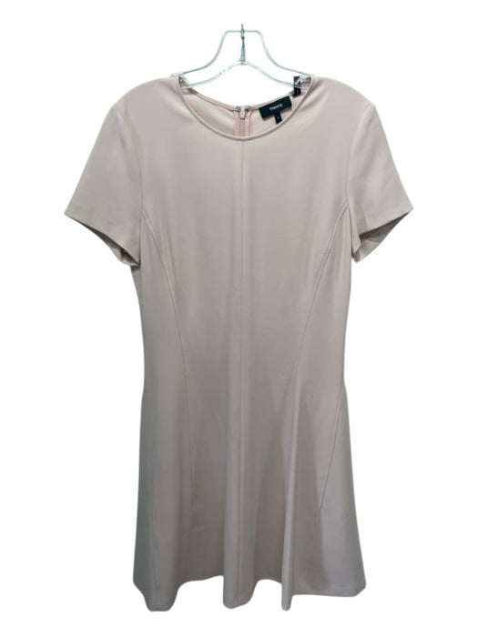 Theory Size 6 Blush Print Triacetate Blend Short Sleeve Back Zip Dress Blush Print / 6