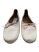 Mansur Gavriel Shoe Size 38 Pink Leather & Textile Round Toe Bow Detail Flats Pink / 38