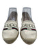 Gucci Shoe Size 37 Beige, Red, Green Canvas Raffia Logo Slip On Espadrille Beige, Red, Green / 37
