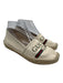Gucci Shoe Size 37 Beige, Red, Green Canvas Raffia Logo Slip On Espadrille Beige, Red, Green / 37