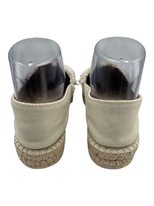 Zadig & Voltaire Shoe Size 38 Beige & Black Canvas & Leather Raffia Espadrille Beige & Black / 38