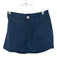 By Anthropologie Size 26 Navy Blue Viscose & Linen Zip Fly High Rise Shorts Navy Blue / 26