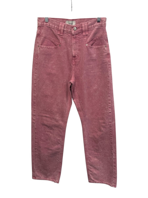 BDG Size 28 Pink Wash Cotton Denim Zip & Button Acid Wash High Waist Jeans Pink Wash / 28