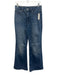 J.Crew Size 27 Med Wash Cotton Denim Zip & Button Whiskering Flare Jeans Med Wash / 27