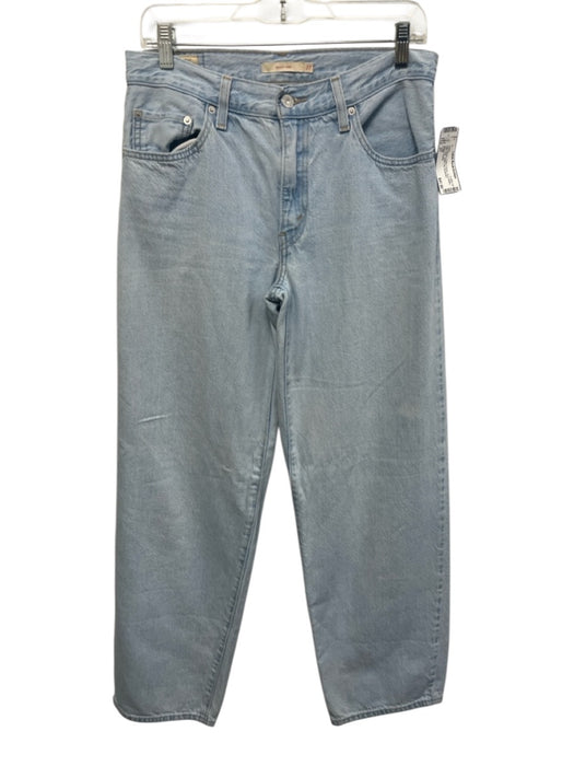 Levis Size 27 Light Wash Cotton Denim Zip & Button High Rise Wide Leg Jeans Light Wash / 27