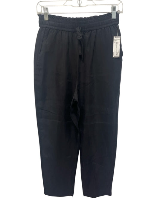 Jenni Kayne Size S Black Cupro Elastic Waist Pockets High Waist Tapered Pants Black / S