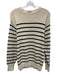 Brandy Melville Size M Cream & Navy Cotton Rib Knit Crew Neck Sweater Cream & Navy / M