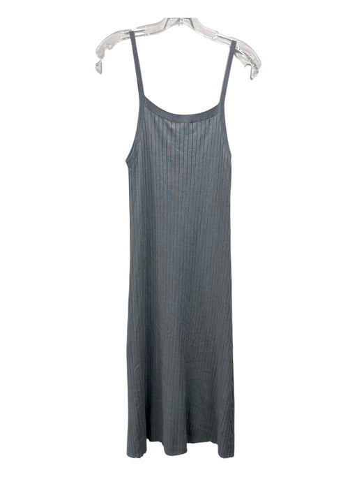 by Together Size M Grey Viscose & Polyester Ribbed Sleeveless Dress Grey / M