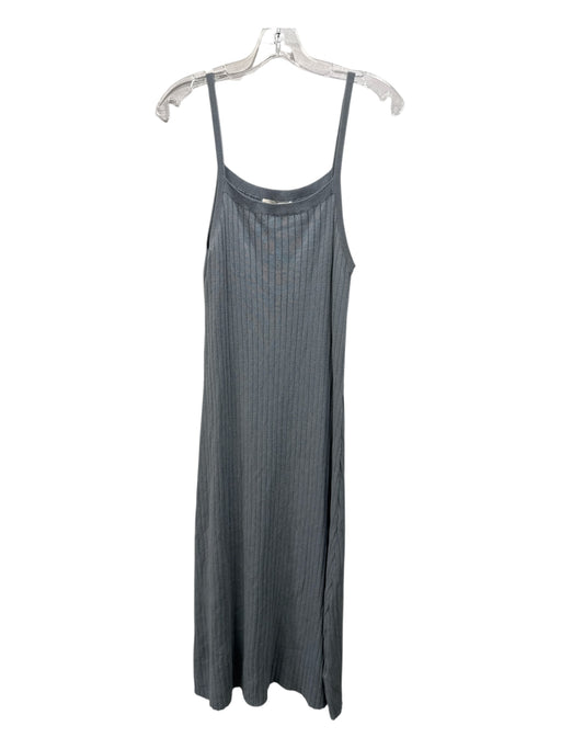 by Together Size M Grey Viscose & Polyester Ribbed Sleeveless Dress Grey / M