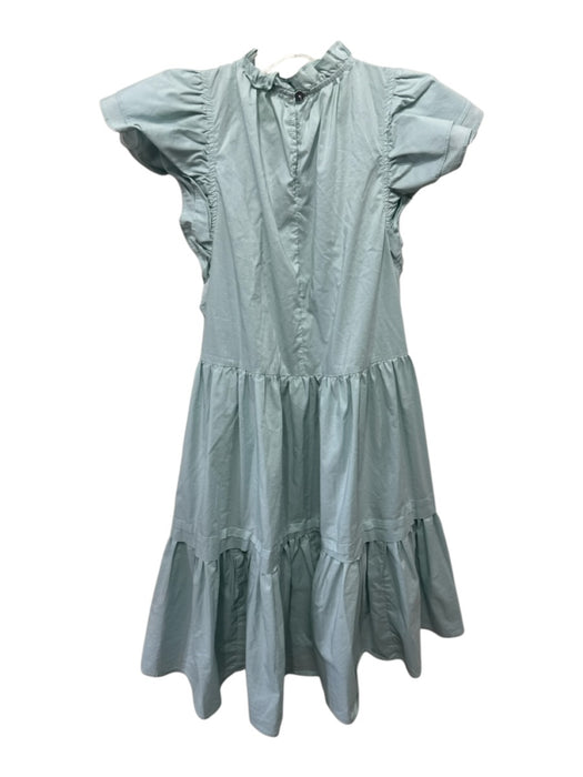 Karlie Size M Aqua Blue Cotton & Nylon Tiered Pockets Dress Aqua Blue / M
