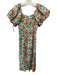 Hyacinth House Size M Cream & Multi Linen & Cotton floral print Back Zip Dress Cream & Multi / M