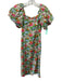 Hyacinth House Size M Cream & Multi Linen & Cotton floral print Back Zip Dress Cream & Multi / M