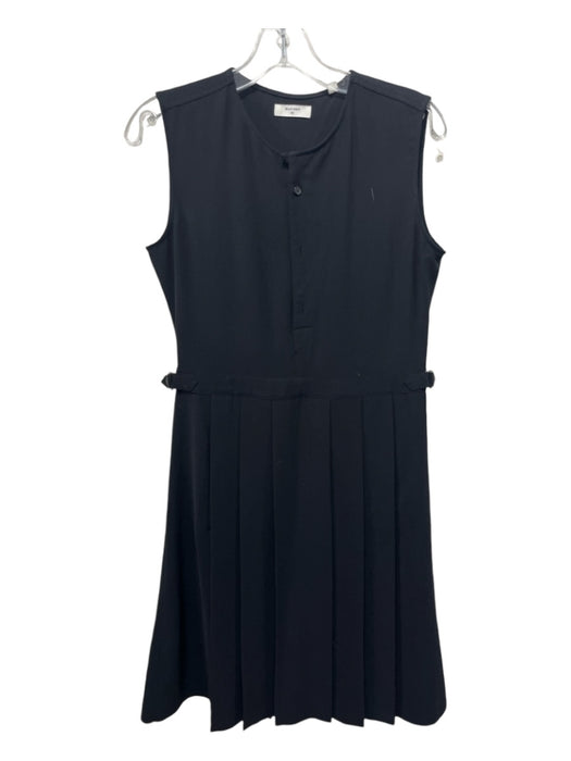 Billy Reid Size XS Black Polyester Pleated Buckle Detail Sleeveless Dress Black / XS