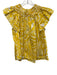 Hunter Bell Size S Yellow & White Cotton Ruffle Cap Sleeve All Over Print Top Yellow & White / S