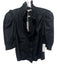Love The Label Size S Black Cotton Short Sleeve Ruffle Neckline Split Neck Top Black / S